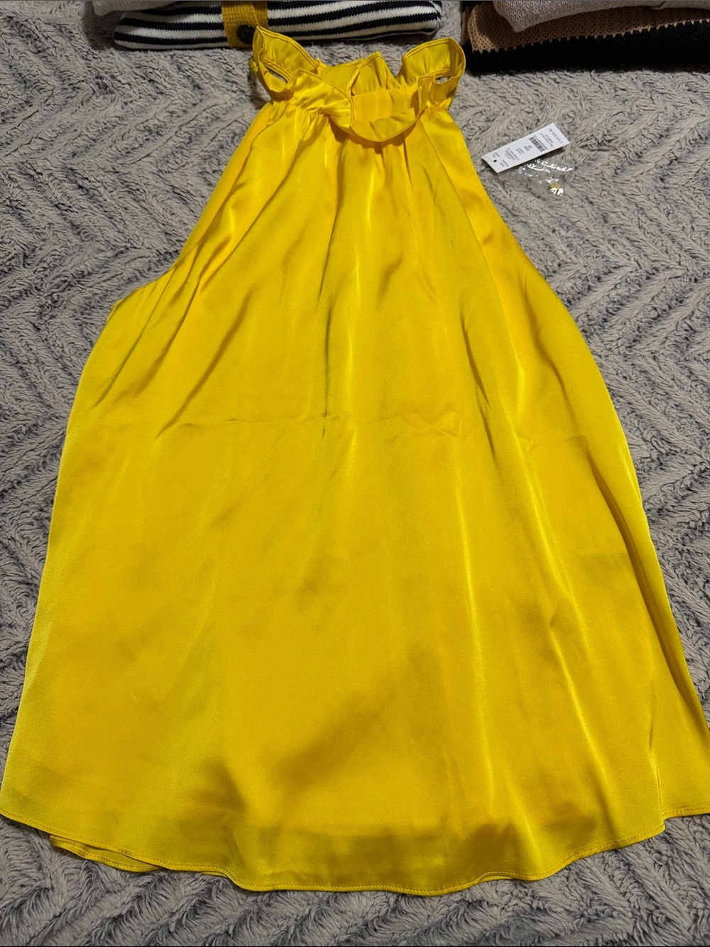 Women’s Yellow Ruffle Halter top